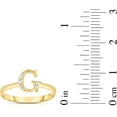 thumbnail image 4 of Floreo 10k Yellow Gold Letter A-Z Small Block Alphabet Character CZ Initial Ring, 4 of 5