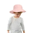 thumbnail image 3 of LRen Little Girl Tea Party Hats Adjustable Kids Sun Hat for Outdoor Beach Play Fisherman Cap with Wide Brim Pink, 3 of 5