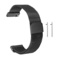 thumbnail image 1 of Correa de reloj de malla de acero inoxidable Uxcell de 18 mm, correa de reloj metálica de liberación rápida, ajustable con hebilla magnética para hombres y mujeres, negra, 1 of 7