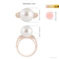 thumbnail image 5 of ANGARA South Sea Cultured Pearl Ring with Pave-Set Diamonds in 14K Rose Gold for Women | June Birthstone, Birthday, Anniversary, Jewelry Gift for Women | Pearl Ring, 5 of 9