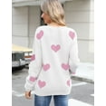 thumbnail image 5 of Heart Sweaters for Women Valentine Day Long Sleeve Crewneck Sweaters Casual Loose Cute Pullover Sweater Shermie, 5 of 6