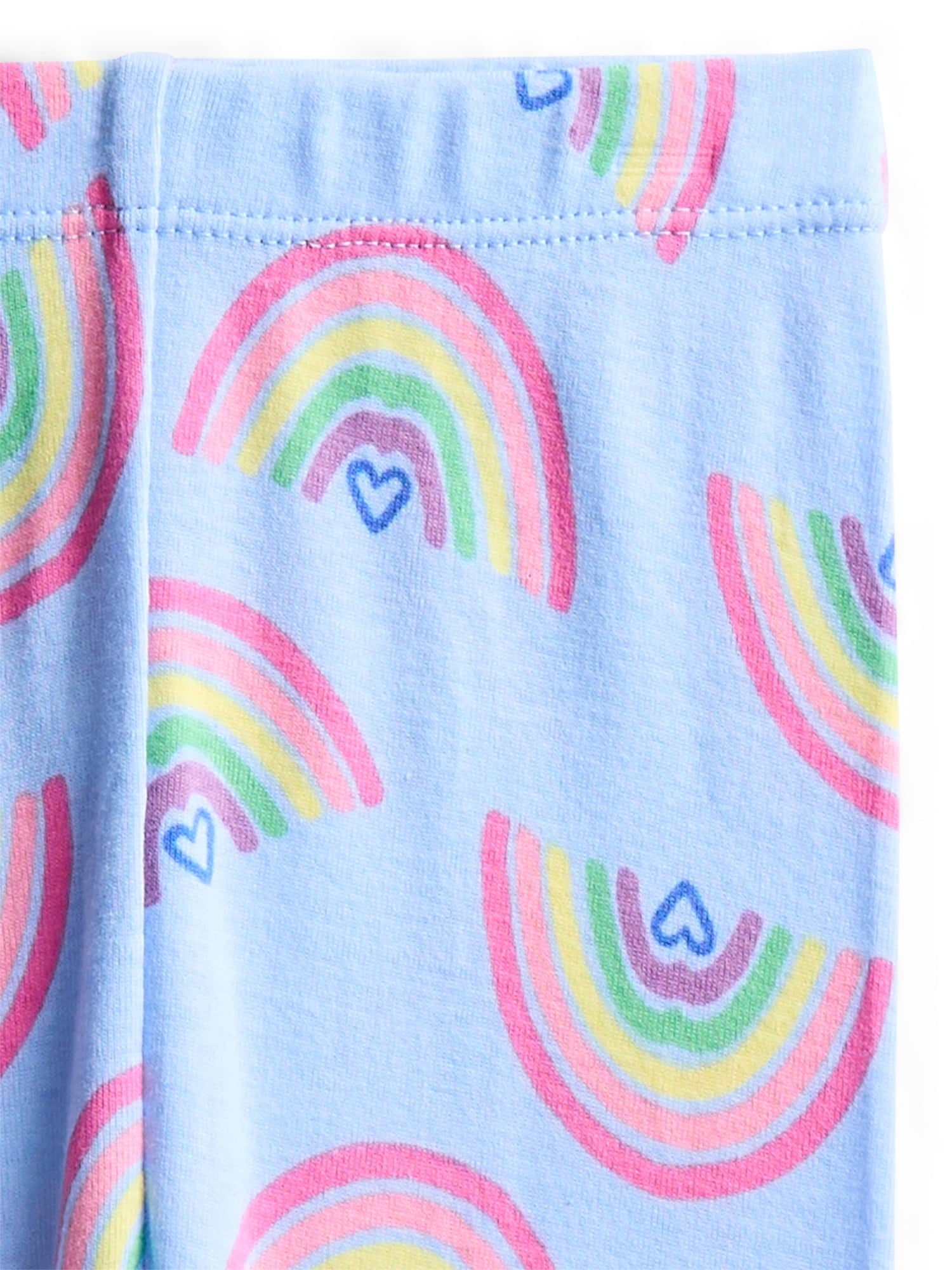 Wonder Nation Toddler Girls Short Sleeve Top, Pants and Shorts Pajama Sleep Set, 3-Piece, Sizes 12M-5T