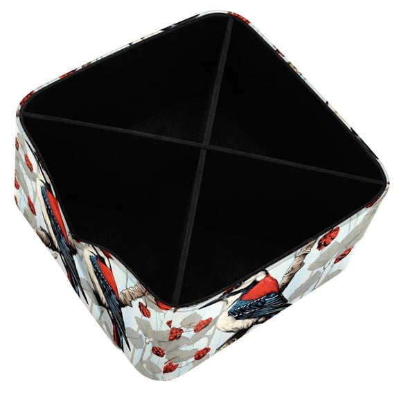 Woodpecker Square Pencil Holder with Removable Dividers and 4 Compartments - Pencil Organizer and Pen Case