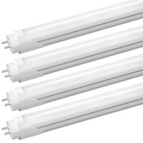 T8 4ft LED Light Bulbs 22W Fluorescent Tube, 6500K Cool White, Frosted, 4-Pack