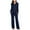 Navy, variant on Elainilye Fashion Modal Pajamas Women Single-breasted Pajamas Autumn Winter Long Sleeve Pajama Pants Homewear Sleepwear Pajama Set,Blue