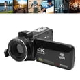 thumbnail image 1 of Cámara De Vídeo Digital, 4K 56MP HD Cámara De Vídeo Con Luz De Relleno Frontal Videocámara Fidelidad Inalámbrica Con Control Remoto Para Vlogging, 1 of 7