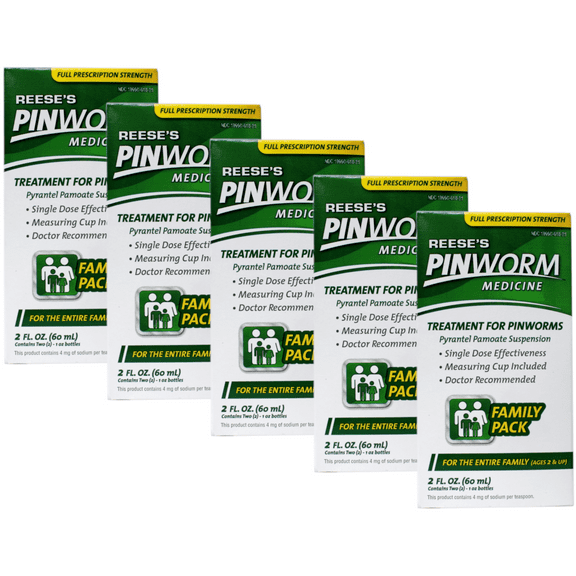 Reese's Pinworm Medicine Family Pack Banana Flavor 2 oz Pack of 5