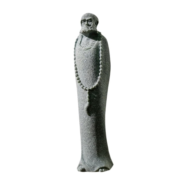 Estatua en miniatura para decoración del hogar y la Oficina, paisaje acuático decorativo, pecera grande, escultura de adorno de rocalla Artificial Iluminación del Dharma