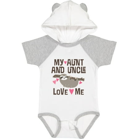 

Inktastic My Aunt and Uncle Love Me Sloth Gift Baby Girl Bodysuit