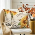 thumbnail image 2 of DaShan Sunflower Pillow Cover 18x18 Set of 2,Farmhouse Decorative Pillow Cases Couch Cushion for Bedroom Home Decor, 2 of 6