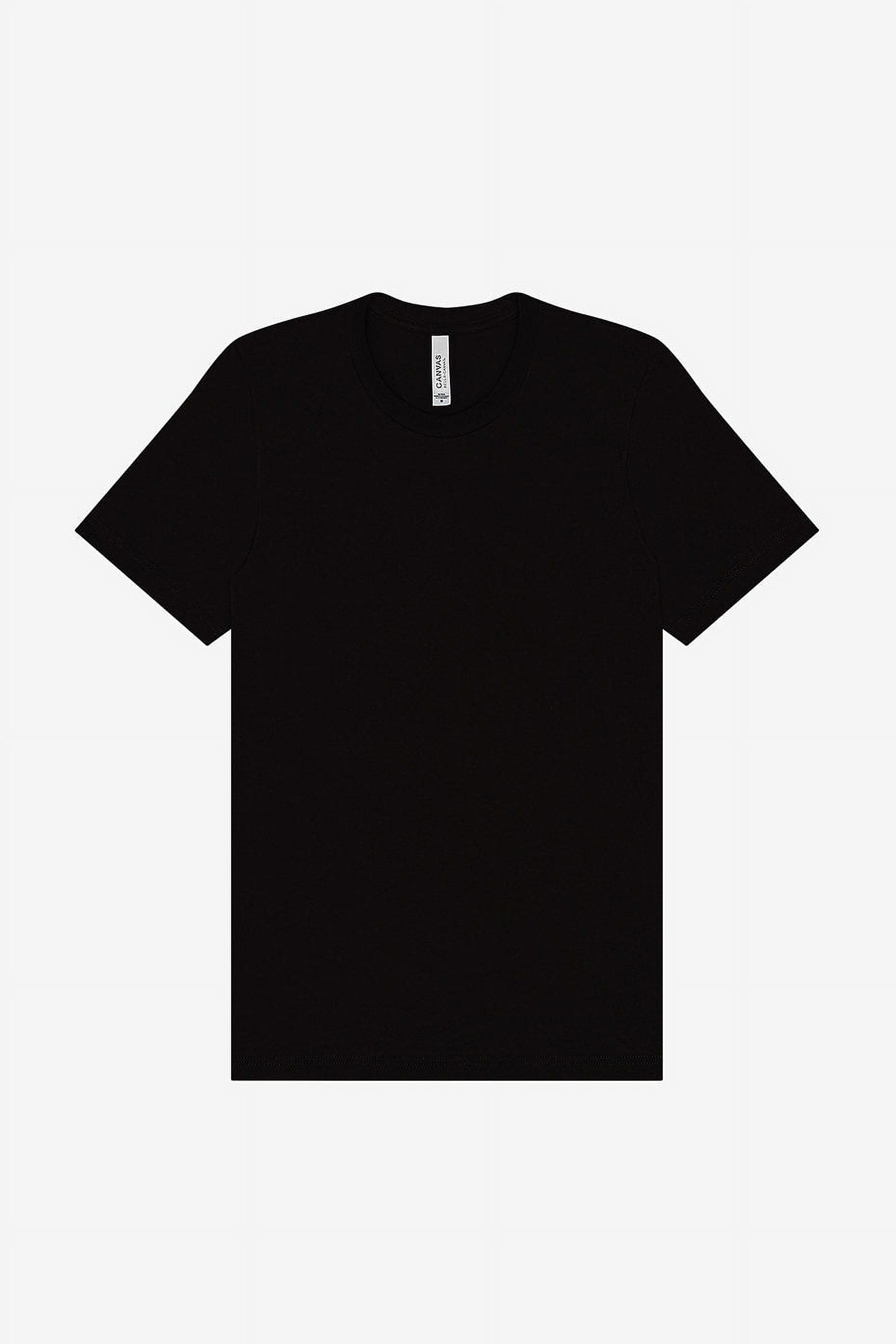 BELLA+CANVAS Adult Crew Neck Personalized T-Shirt, Create Your Own Designs, Black, Large, Unisex
