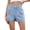 Light Blue, variant on BLVB Women Stretchy Jean Shorts High Waisted Denim Shorts for Women Summer Cargo Shorts with Pockets