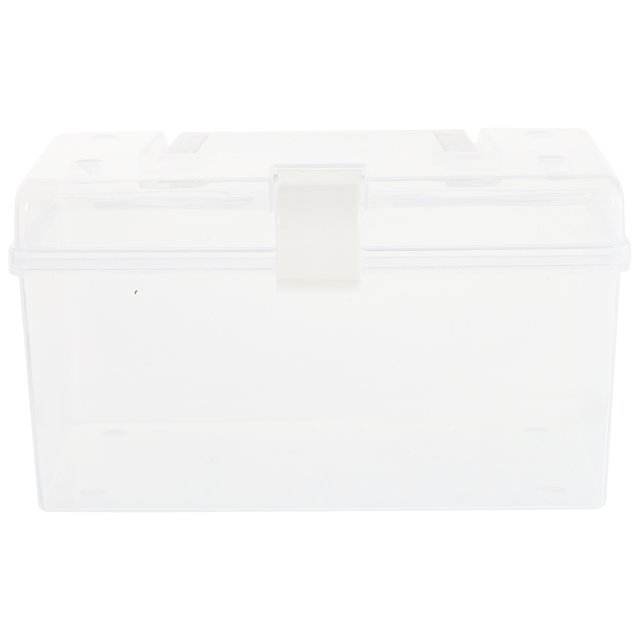 Miangastore Boîte de Rangement Portable Transparente avec Poignée en Matériau PP pour Usage Domestique et de Bureau Grande Capacité