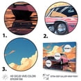 thumbnail image 3 of Designart "Sunset Cadillac Pink Luxury Ride II" Transportation Framed Wall Art - Modern Pink Car Muscle Car Entryway Framed Wall Art Print, 3 of 6