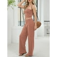 thumbnail image 2 of Two Piece Sets For Women Summer Outfits Lounge Sets Striped Tube Top And Pants Matching Sets Beach Vacation Travel, 2 of 10