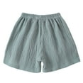 thumbnail image 3 of Huowey Baby Toddler Girls Shorts Solid Color Elastic Waist Knee Length Wide Leg Breathable Loose Casual Lightweight Comfortable Summer Breathable Relaxed Bloomers Shorts,Mint Green,2-3 Years, 3 of 3