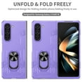 thumbnail image 5 of for Samsung Galaxy Z Fold 7 Case [Heavy Duty Protective][360°Ring Magnetic Kickstand] Rugged Hard PC Shockproof Military Grade Phone Cover For Samsung Galaxy Z Fold 7,Purple, 5 of 12