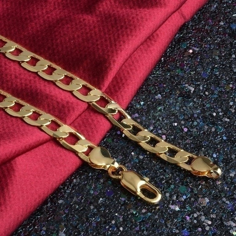 Jh stamp shop on gold necklace