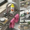 thumbnail image 1 of Kitchen Faucet Rack Storage Basket for Dishwasher Safe Vegetables and Sink Supplies with Household Drainage and Multifunctional Organization for Efficient Kitchen Countertop and Sink Area Sopatenor, 1 of 8