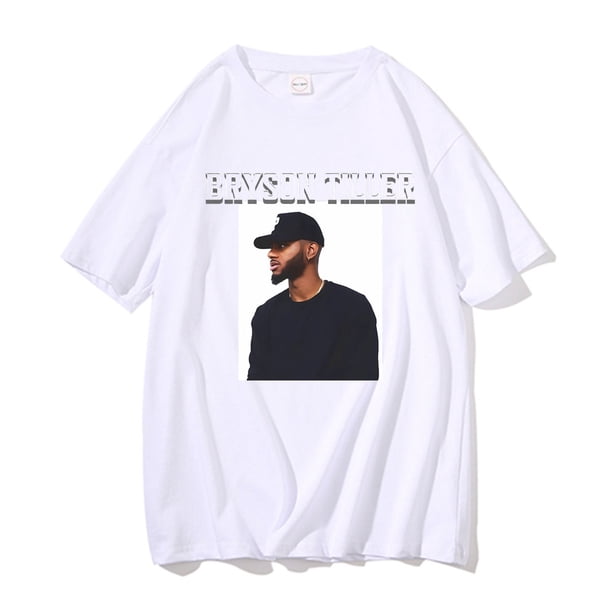 Camisetas de gran tamaño de Bryson Tiller Hip Hop, camisetas de manga corta para hombre, camisetas de tendencia, camisetas vintage para hombre, camisetas casuales holgadas para hombre y mujer.