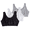 Black/ White/ Heather Grey, variant on Women's Tank Style Cotton Sports Bra 3-Pack, Sizes 34-46