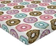 thumbnail image 4 of Ambesonne Donuts Fitted Sheet, Circular Motifs Art Funny, Queen Size, Multicolor, 4 of 5