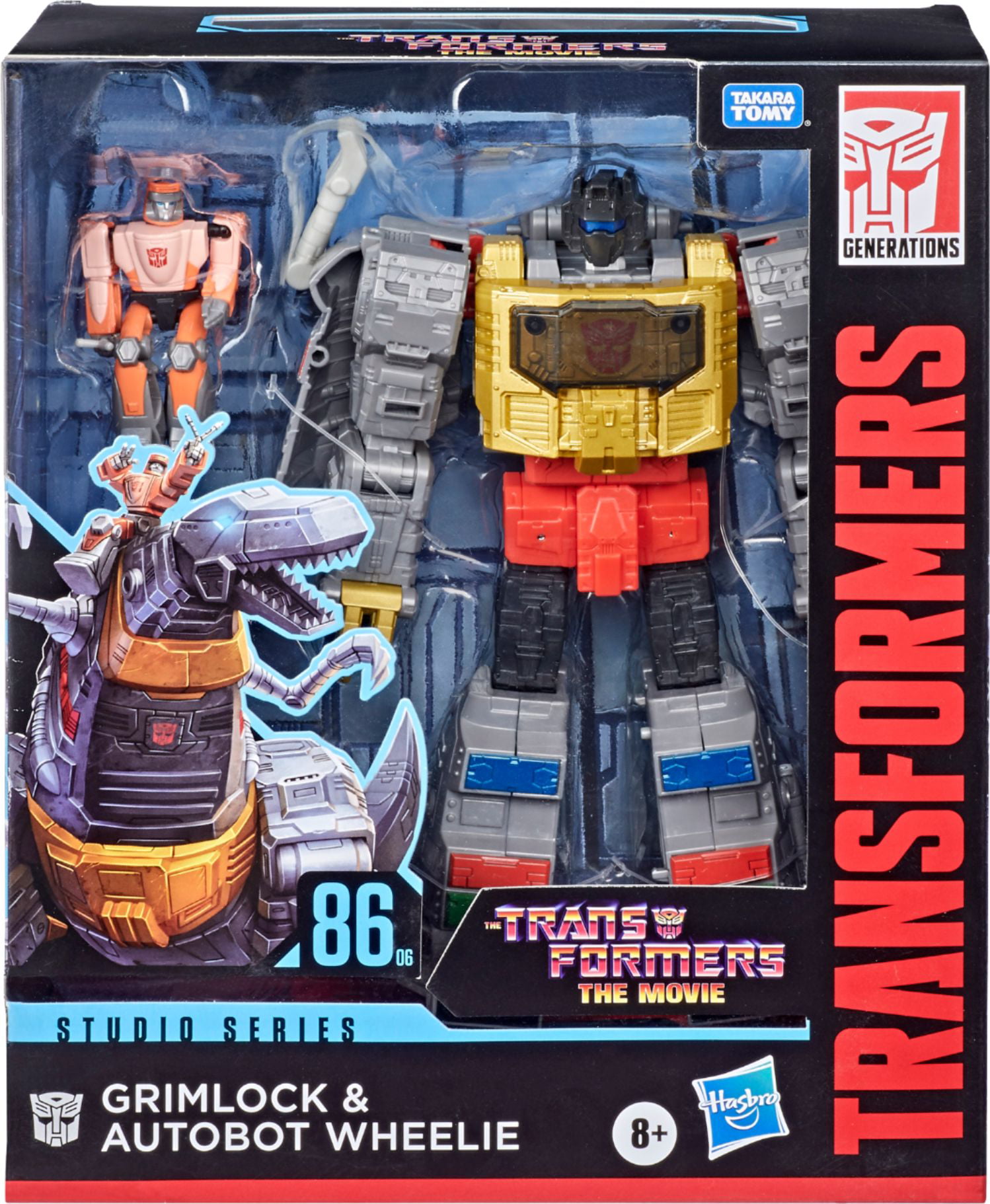 Transformers Studio Series 86-06 Grimlock and Autobot Wheelie Action Figure 