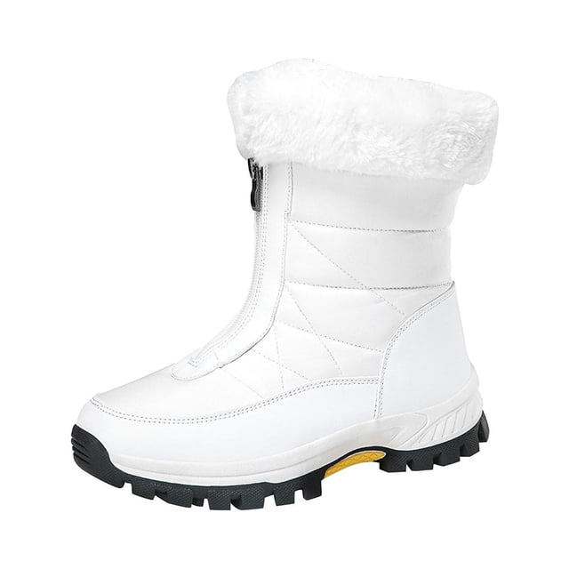 Kyusrd Bottes de Neige pour Femmes Bottes Courtes Hiver Extérieur Neige Femmes Isolation Épaisse Coton Chaussures de Ski Tourisme Rural