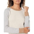 thumbnail image 3 of walmart Essentials Chandail à Col Rond à Manches Longues pour Femmes, Coupe Classique, Toucher Doux, 3 of 7