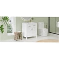 thumbnail image 2 of JERFIT 30 inch White Bathroom Vanity with Ceramic Sink, Single Basin Freestanding Cabinet with Soft Close Doors, Flip-Out Drawer & Storage Shelves for Modern Bathroom, 2 of 6