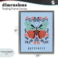 thumbnail image 4 of Stupell Industries Bohemian Butterfly Symmetry on Blue Gray Floating Frame Canvas Art, 25 x 31, by Indira Prieto | IndySign, 4 of 8