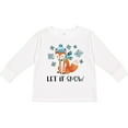 thumbnail image 3 of Inktastic Let It Snow Cute Orange Fox in Hat and Scarf Boys or Girls Long Sleeve Toddler T-Shirt, 3 of 5