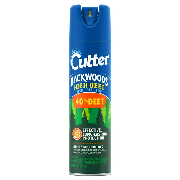 Cutter Backwoods High DEET Insect Repellent with 40% DEET, Aerosol, 11 Ounces