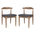 thumbnail image 2 of SAFAVIEH Lionel Retro Farmhouse Dining Chair, Brown/Dark Grey, Set of 2, 2 of 3