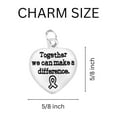 thumbnail image 2 of "Together We Can Make A Difference" Heart Charm Split Ring Keychain, 2 of 2