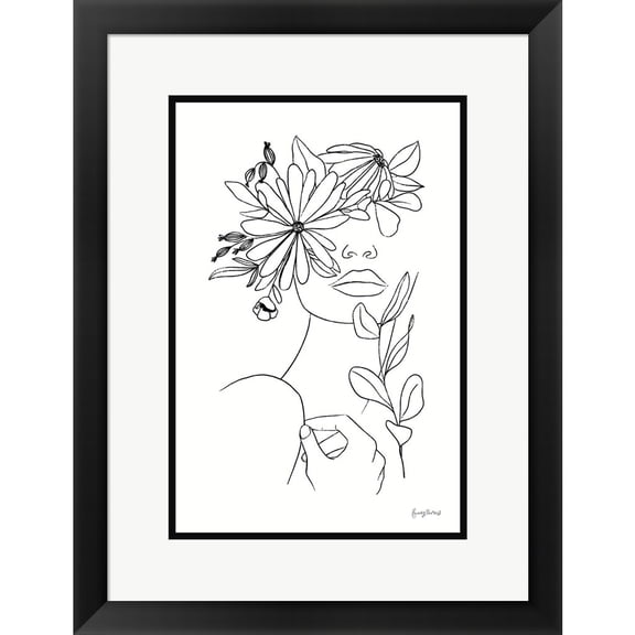 Great Art Now Rooted I BW by Becky Thorns, Framed Wall Art, 18W x 23.25H