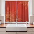 thumbnail image 2 of Ambesonne Mandala Kitchen Curtains, Radiant Romantic Design, 55"x39", Earth Yellow Vermillion, 2 of 3