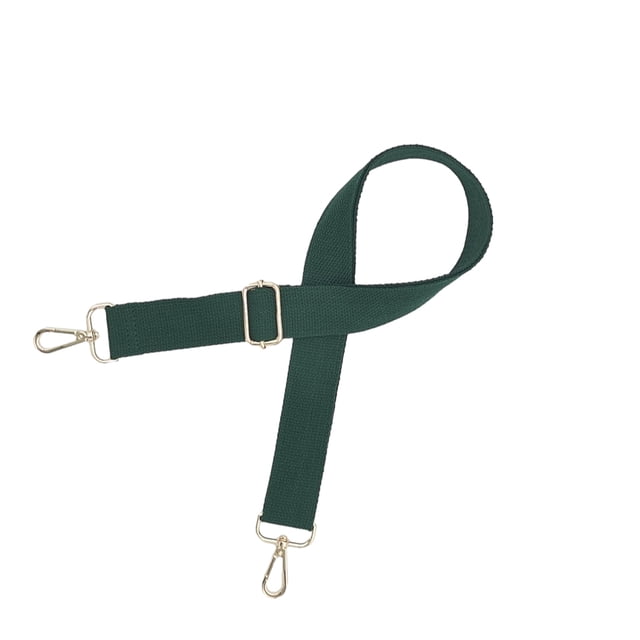 Youkk Femmes Coton Sac Bandoulière Remplacement Dames Simple Conception Sac à Main Réglable Bande avec Boucles Accessoires Noirâtre Vert