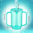 thumbnail image 2 of ABPETE Adult Sippy Cups for Elderly 12 oz Straw Sippy Cups with 2 Handles No Spill for Adults Spill Proof Dysphagia Cup for Disabled Patients(Turquoise), 2 of 6