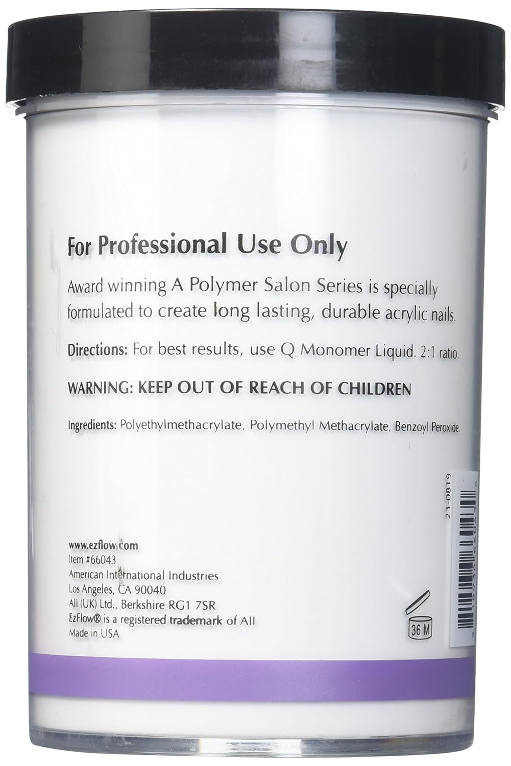EZ Flow A Polymer Clear False Nails, 16 Ounce