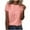 Orange, variant on Uaswgudfs Women's Striped Casual Tunic T-Shirt Top - Summer Short Sleeve Round Neck Cute Blouse & Breathable Basic Tee 2025 New