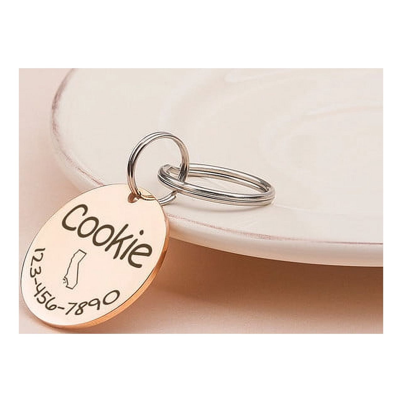 Dog Tags - State Pet Id Tag - Dog Name Tag - Dog Tag Personalized - Dog Tag for Dogs - Round Dog Tag Engrave Dog Tag with Phone Number
