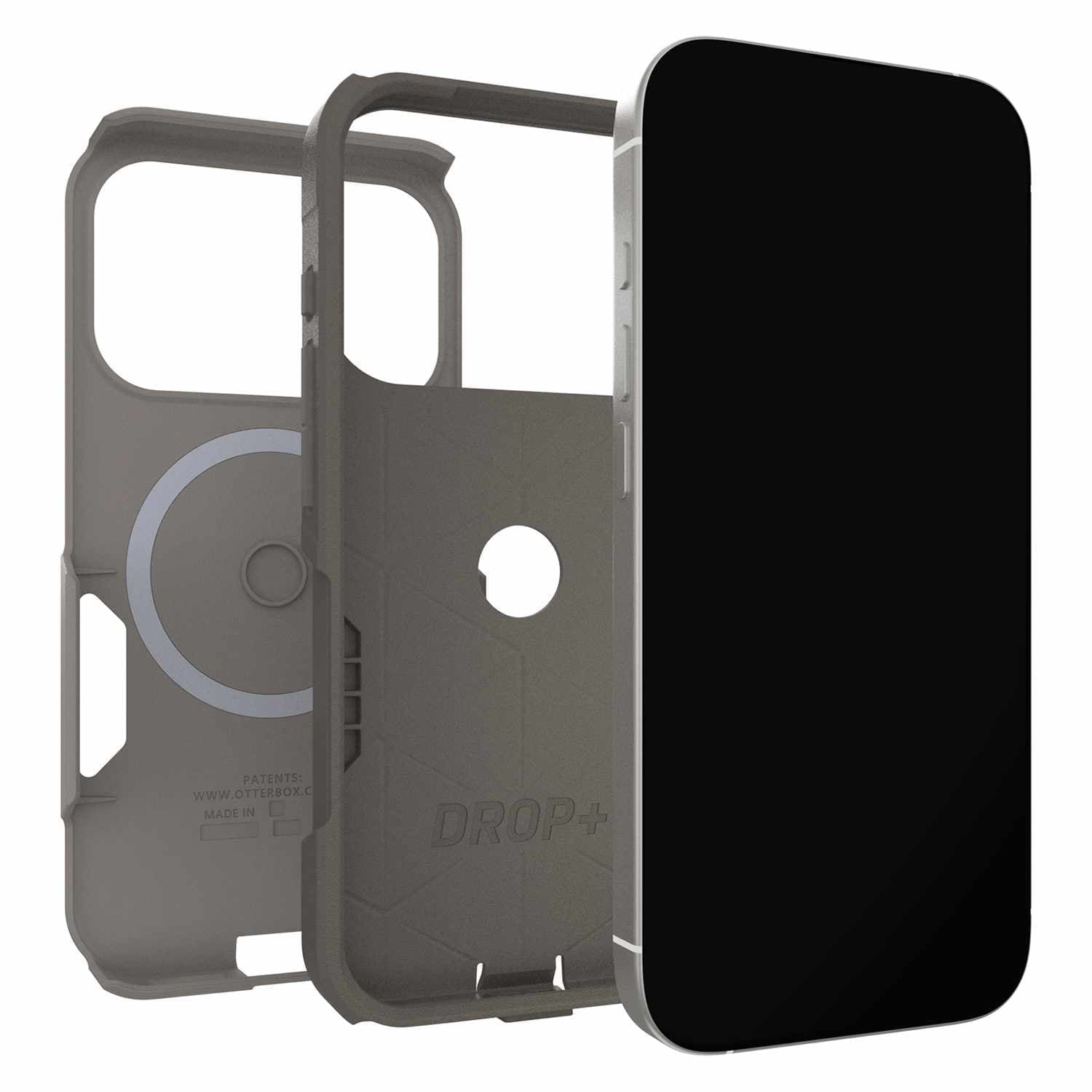 OtterBox Étui Commuter MagSafe avec Contrôle de la Caméra Cottonwood Glen (Beige) pour iPhone 17