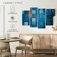 thumbnail image 4 of Elephant Stock Blue Cargo Containers Wall Art - Horizontal Multi Panel Canvas - Living Room Wall Decor - Abstract Multi Panel - Teal And Turquoise Decor - 30" x 18", 4 of 4