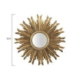thumbnail image 2 of Creative Co-Op Round Reclaimed Wood Sunburst Wall Mirror, Gold, 2 of 12