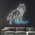 thumbnail image 4 of Handmadetneonsign Wolf Skateboarding Neon Sign, Skateboard Wolf Led Sign, Wall Decor, 4 of 5