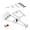 argent, variant on Milaget Truck Tow Crane Arm Wrecker Kit for 1/10 RC Crawler and Trailer Double Stent argent