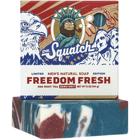 Dr. Squatch Natural Bar Soap, Freedom Fresh, 5 oz