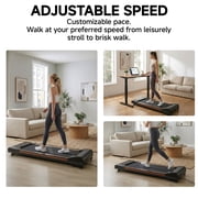 Alvantor Walking Pad Treadmill Portable Under Desk Quiet Adjustable Speed for Home Office,Black