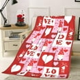 thumbnail image 5 of Happy Valentine''s Day Throw Blanket Valentine''s Day Heart Cute Gnome Soft Flannel Blanket Holiday Warm Cozy Lightweight Bed Blanket for Sofa Couch Bedroom 40x50 Inch, 5 of 6